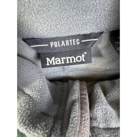 Marmot Vest Mens Large Gray Polartec Fleece Pockets Orange Lawn Tennis Club - Picture 4 of 11